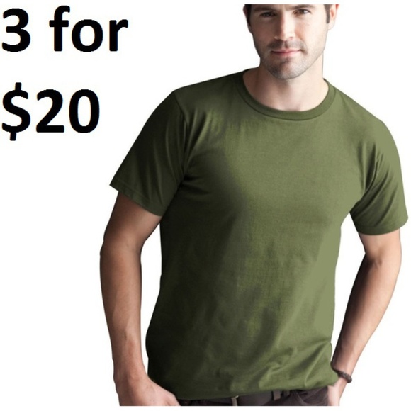 😀 3 for $20 NEW 100% Organic Cotton T Shirt Green - Picture 1 of 2